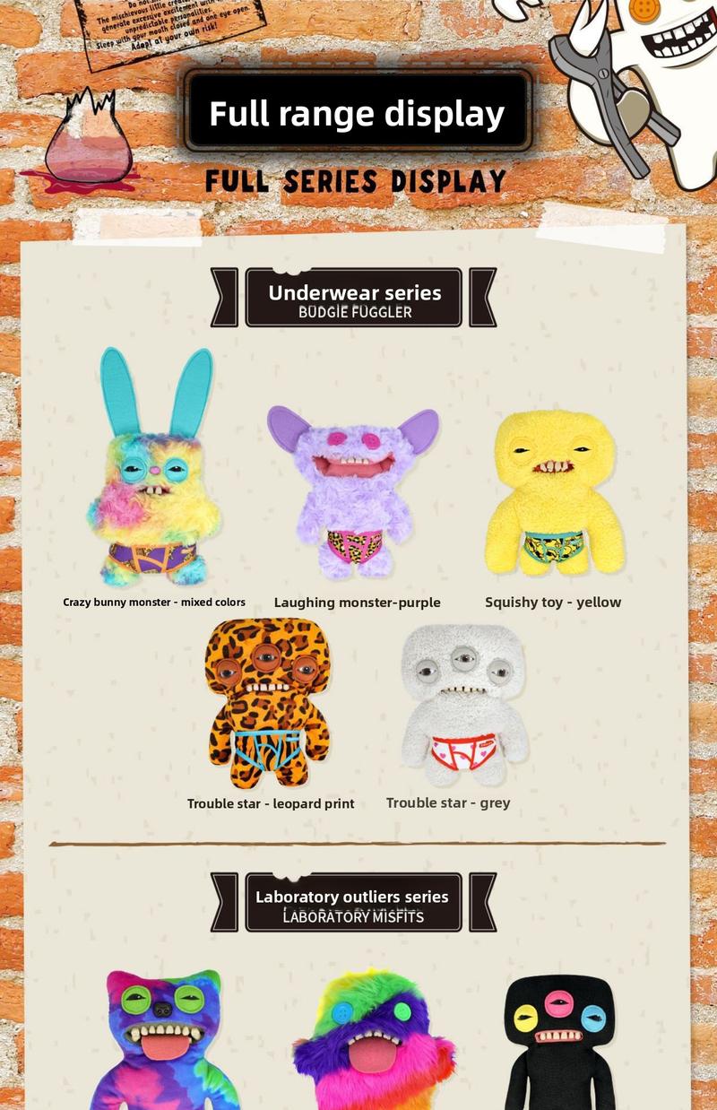 Plush Doll Cute Monster Plush Toy Series, High-Quality Stuffed Animal, Perfect Gift for Valentine's Day, Birthday, Wedding Decor, Friends & Memorable Gifts