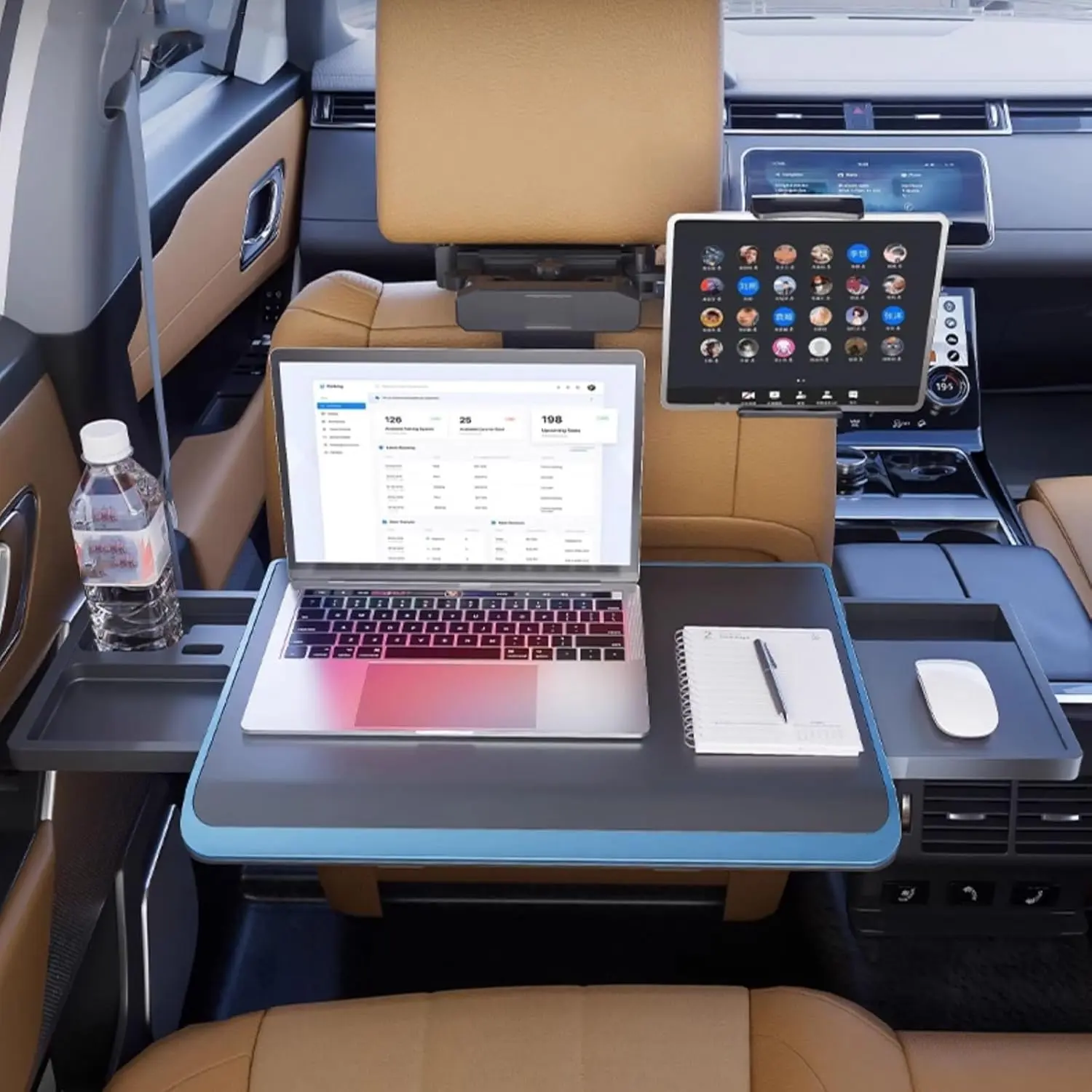 Portable  Seat Tray Table,  Backseat Table, Adjustable Seat  Laptop Desk, Foldable Telescopic Auto Backseat  Trays Desk, for Working, Writing, Eating, Traveling