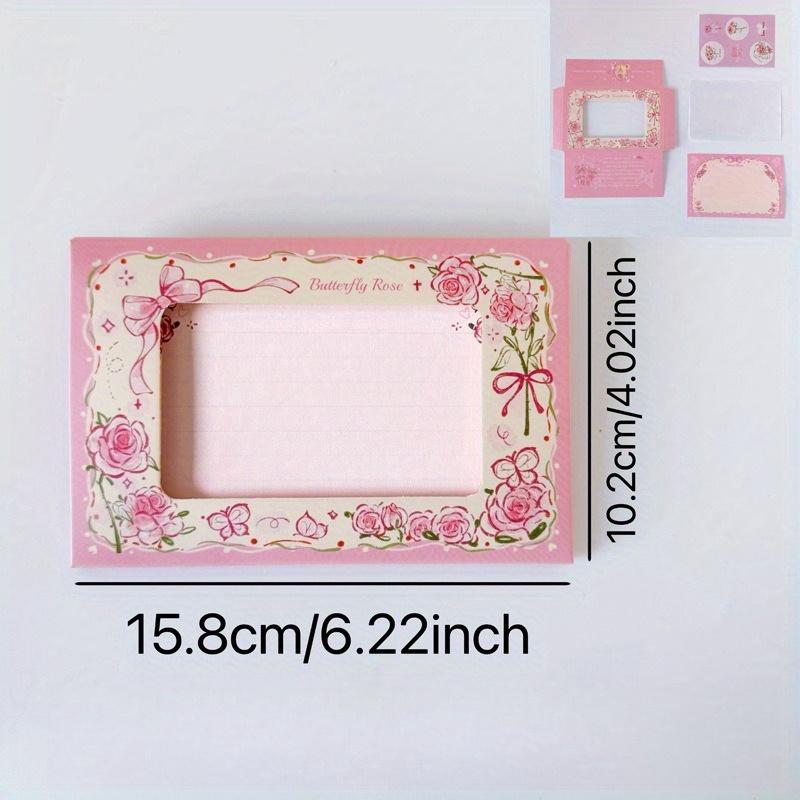 [Burning Greeting Card] DIY Burning Greeting Card | Flowers Commemorative Blessing Burning Envelope Set with Handmade Birthday High-Value Thin Card Material Pack