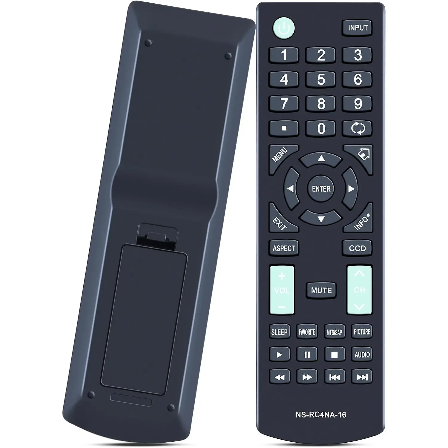NS-RC4NA-16 NSRC4NA16  Remote Control for Insignia LCD LED  TV NS-19D220MX16 NS-19D220NA16 NS-24D220MX16 NS-24D420NA16 NS-28DD220NA16 NS-40D420NA16 NS-40D420MX16 NS-55d420NA16