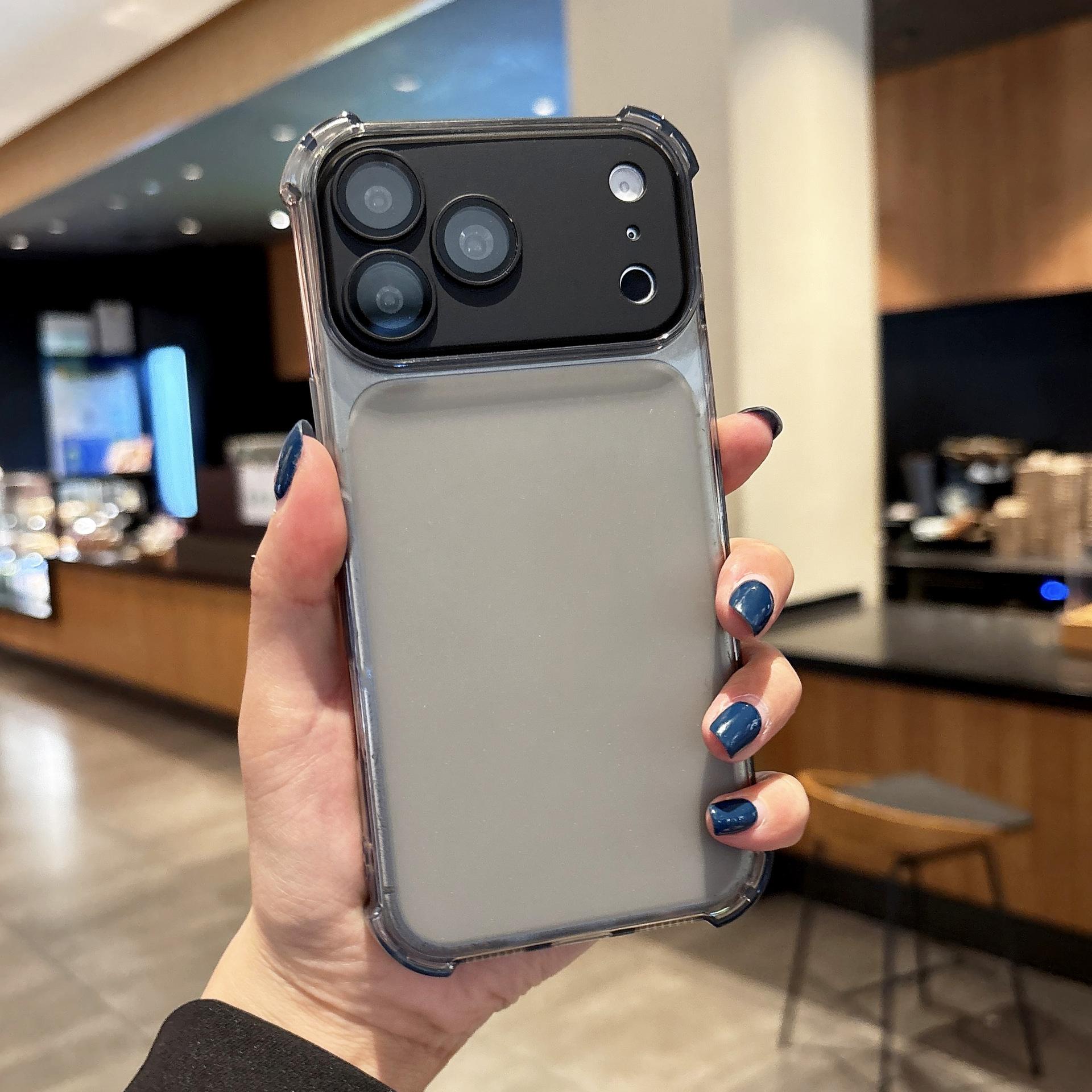 Four-corner anti-drop detachable lens case that instantly transforms into a 17-inch one, suitable for iPhone 17/16/15/14/13, shockproof and anti-drop full-coverage protective case with large viewing window