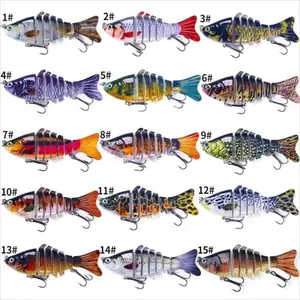 15Pcs Multi-Segment Bionic Fishing Lure Set – Lifelike Jointed Artificial Bait with Sharp Hooks, Realistic Swimming Action Wear-Resistant Fishing Gear for Freshwater & Saltwater Angling