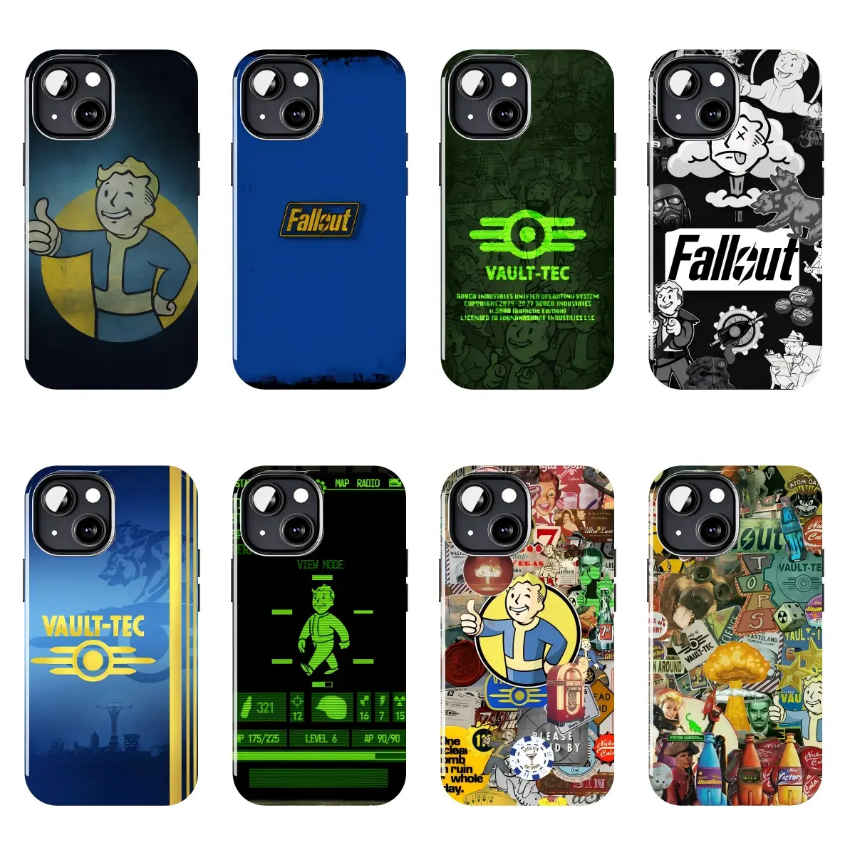 Vault Boy Fallout Thumbs-Up Phone Case - Polycarbonate-TPU Shockproof Cover, Precise Cutouts, Mobile Accessories for iPhone 11-17 Pro Max/Plus, Samsung Galaxy S23-25, Fallout Fans