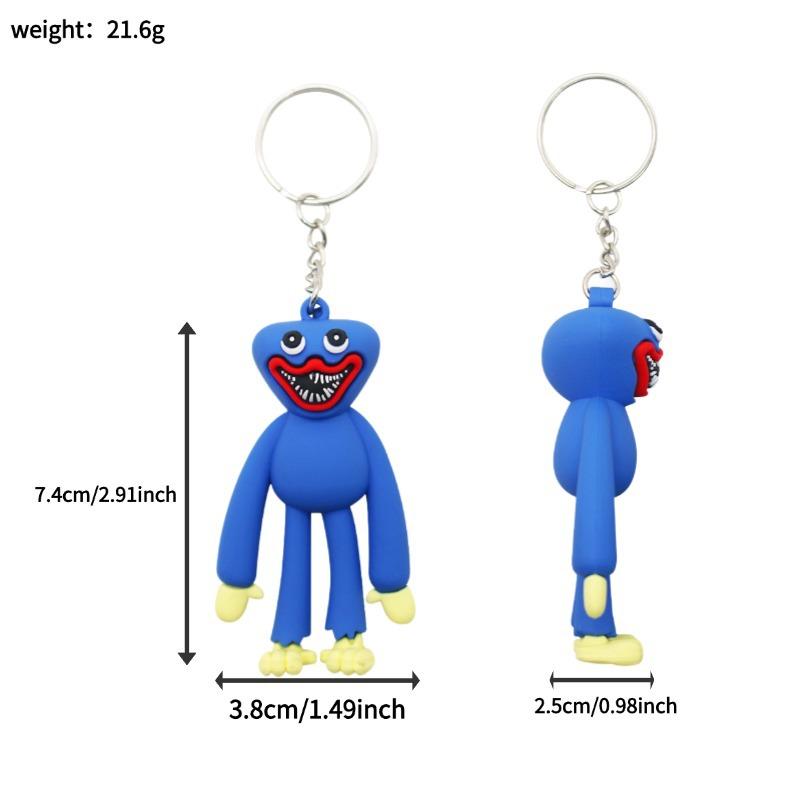 Poppyplaytime pendant sausage monster soft rubber keychain three-dimensional cartoon poppy pvc creative car key