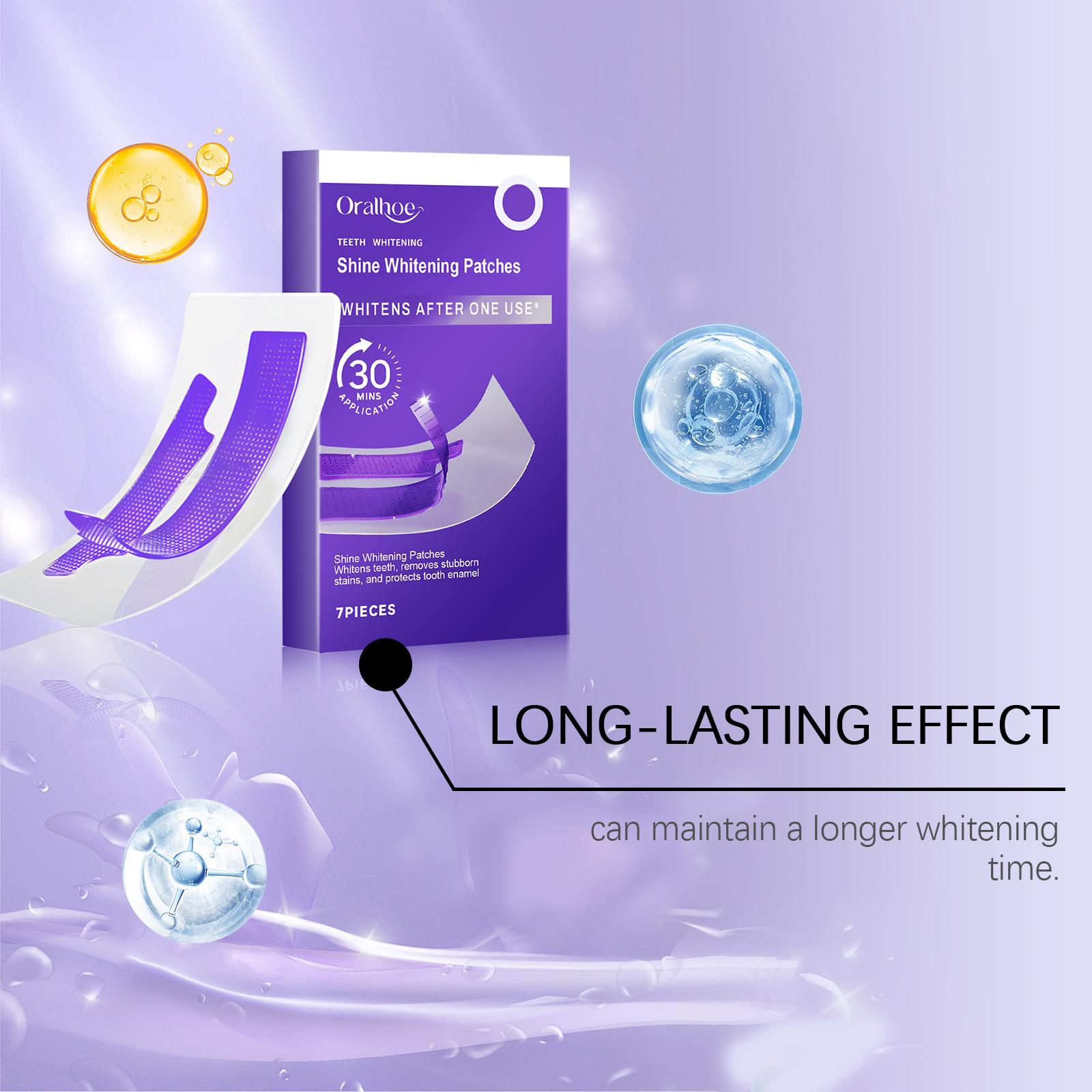 ORALHOE Teeth Whitening strips,purple teeth whitening,Hydrogen Peroxide,Fast Stain Removal & Mannose Gum Protection, Food Grade TPE, 30-Min Even Coverage for Sensitive Teeth, Professional Shine Gentle Daily
