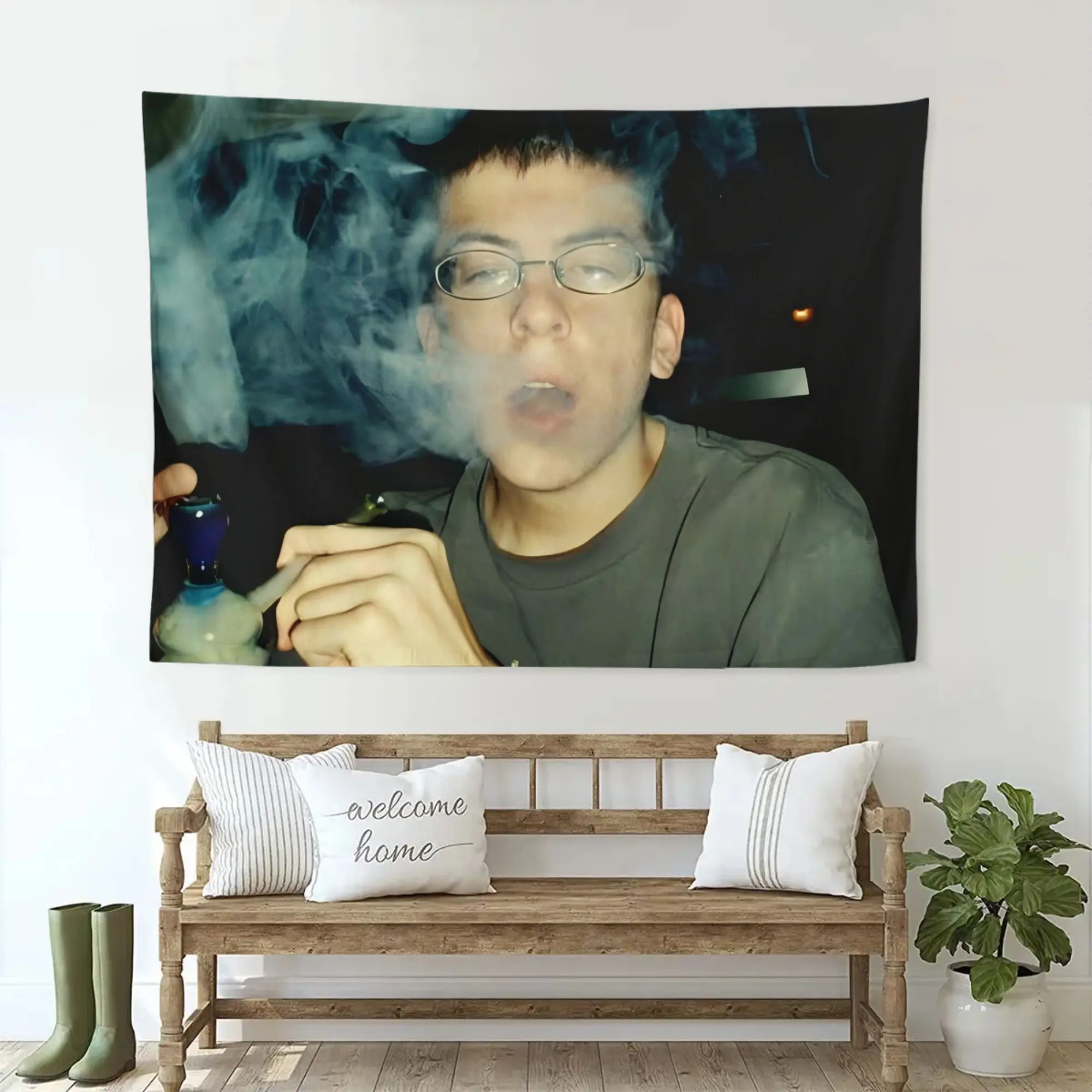 1pc Mclovin-Inspired Large Wall Hanging Decor, Tapestry, Suitable for Cafes, Studios, Or Lounges - 1pc Eye-Catching Artwork, Easy Conversation Starter