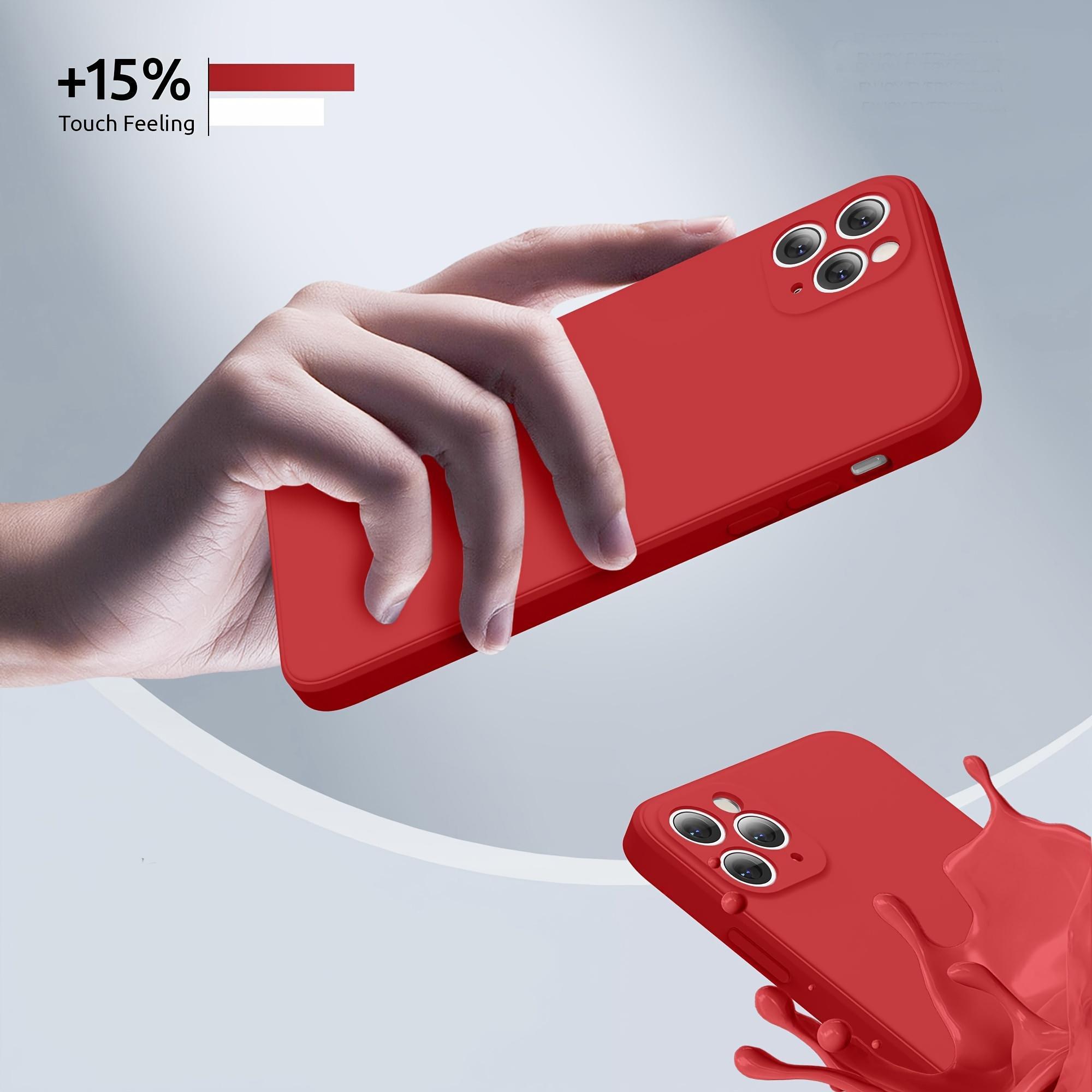 Solid Color Phone Case with Camera Protector, Full Covered Slim Gel Rubber Case with Soft Microfiber Lining, Phone Accessories for iPhone 11-17  Series