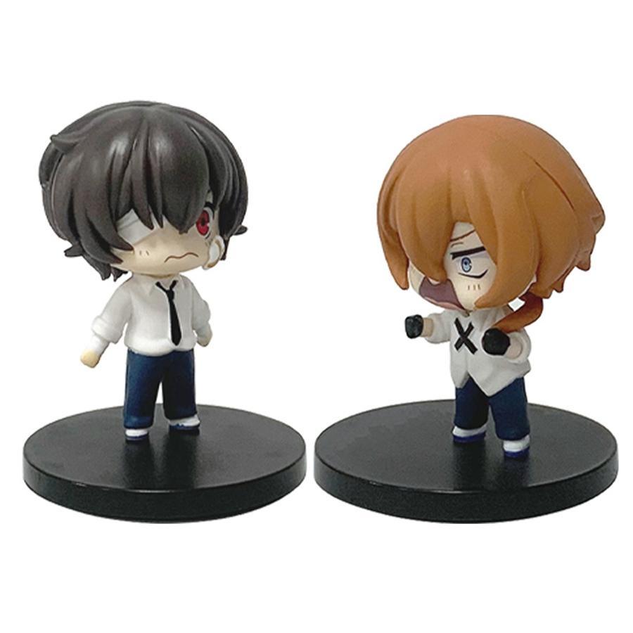 7cm Bungou Stray Dogs Anime Figure Kawaii Dazai Osamu Action Figure Cute Nakahara Chuuya Figurine PVC Collection Model Doll Toys