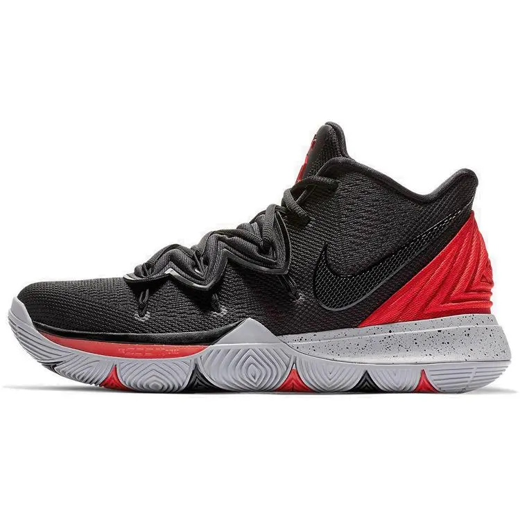 Nike Kyrie 5 Bred OG Men's Basketball Shoes: Lightweight, Cushioned, Non-Slip, Durable, Mid-Top Verifiable, with credentials and supporting global authentication