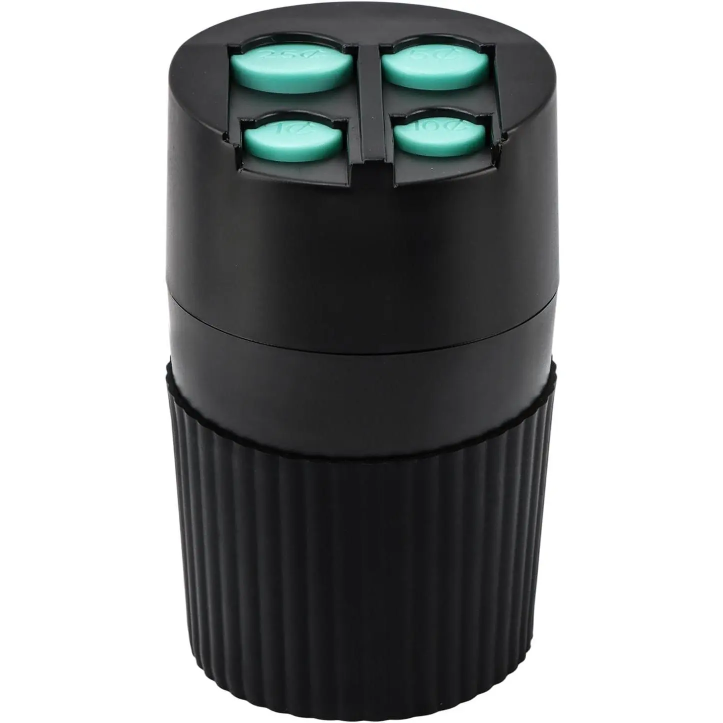 4-Slot   Holder, Large Capacity  Organizer,   Coi-n Dispenser Storage for Cup Holder, Change Holder Compatible with   & (Color:Black)