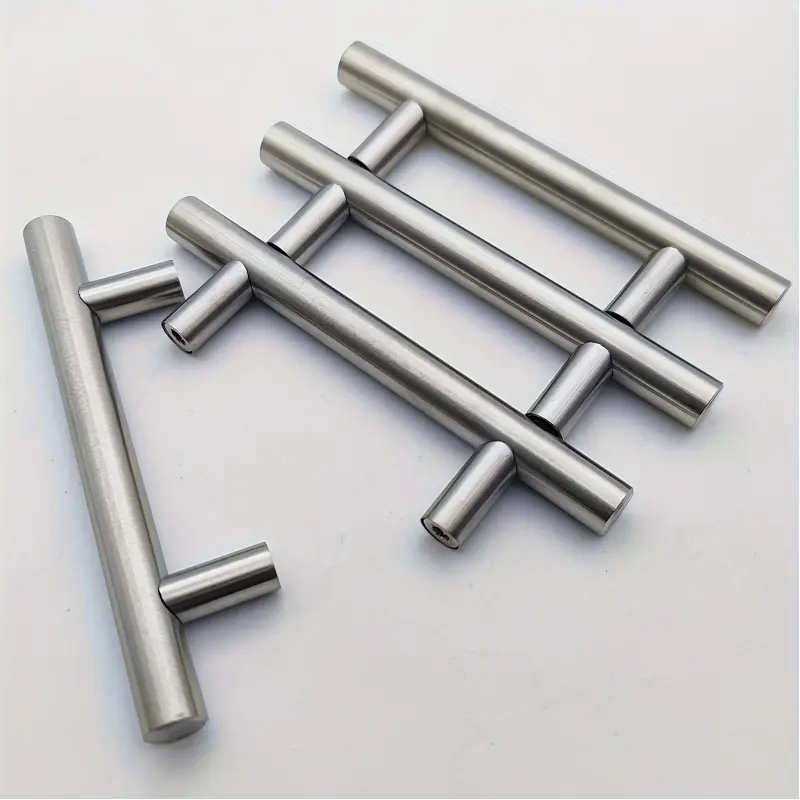 10-Pack Modern Stainless Steel Silver Rectangular Pull Handles, 250mm Length, Kitchen Cabinet, Drawer, and Wardrobe Door Handles