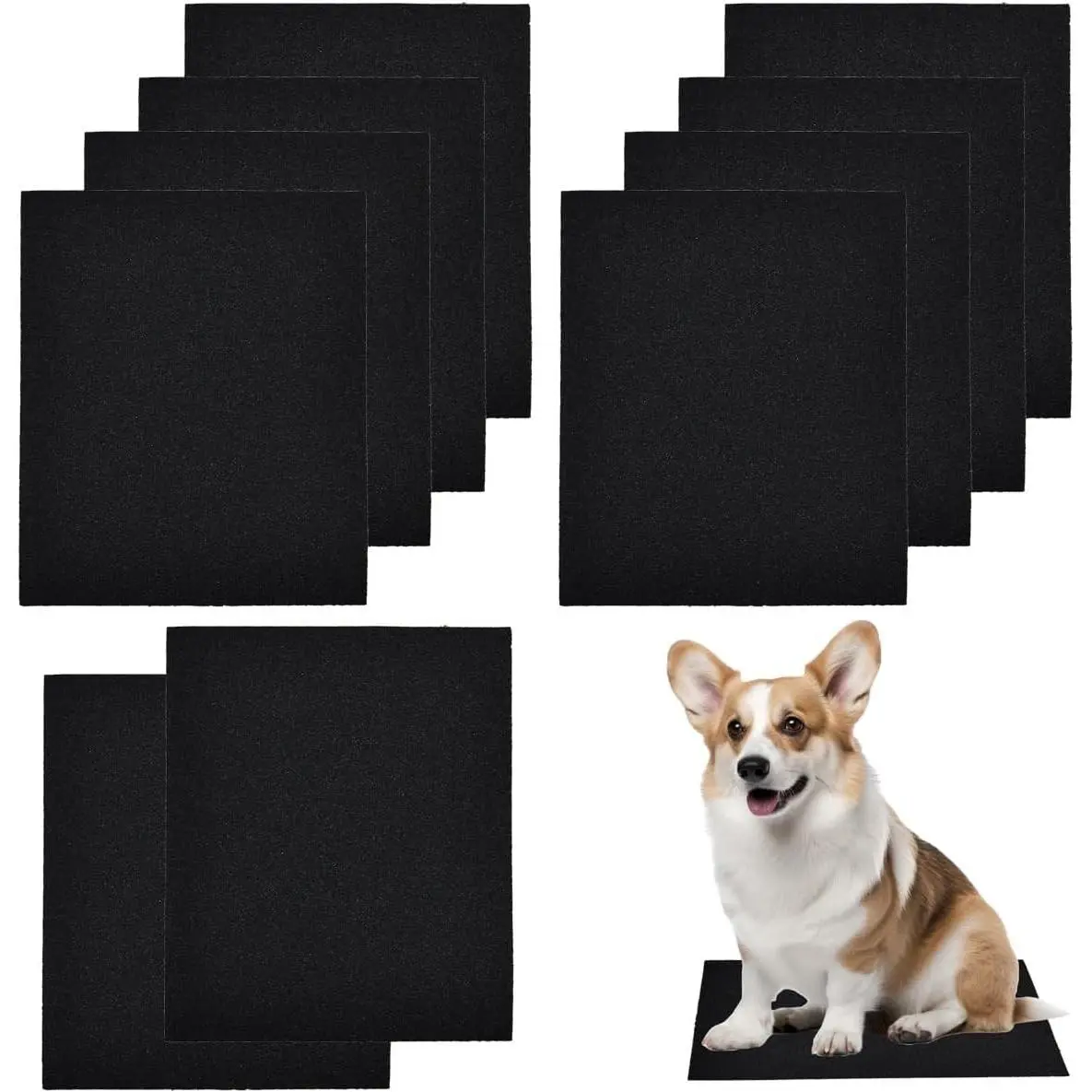 10pcs Dog Nail Scratch Board Sandpaper Replacement 11 * 9 Inch, Sandpaper Scratch Pad Self-Adhesive Sand Paper Scratcher Trim, Nail Care, File Scratch Board for Dog Cat Claw Care