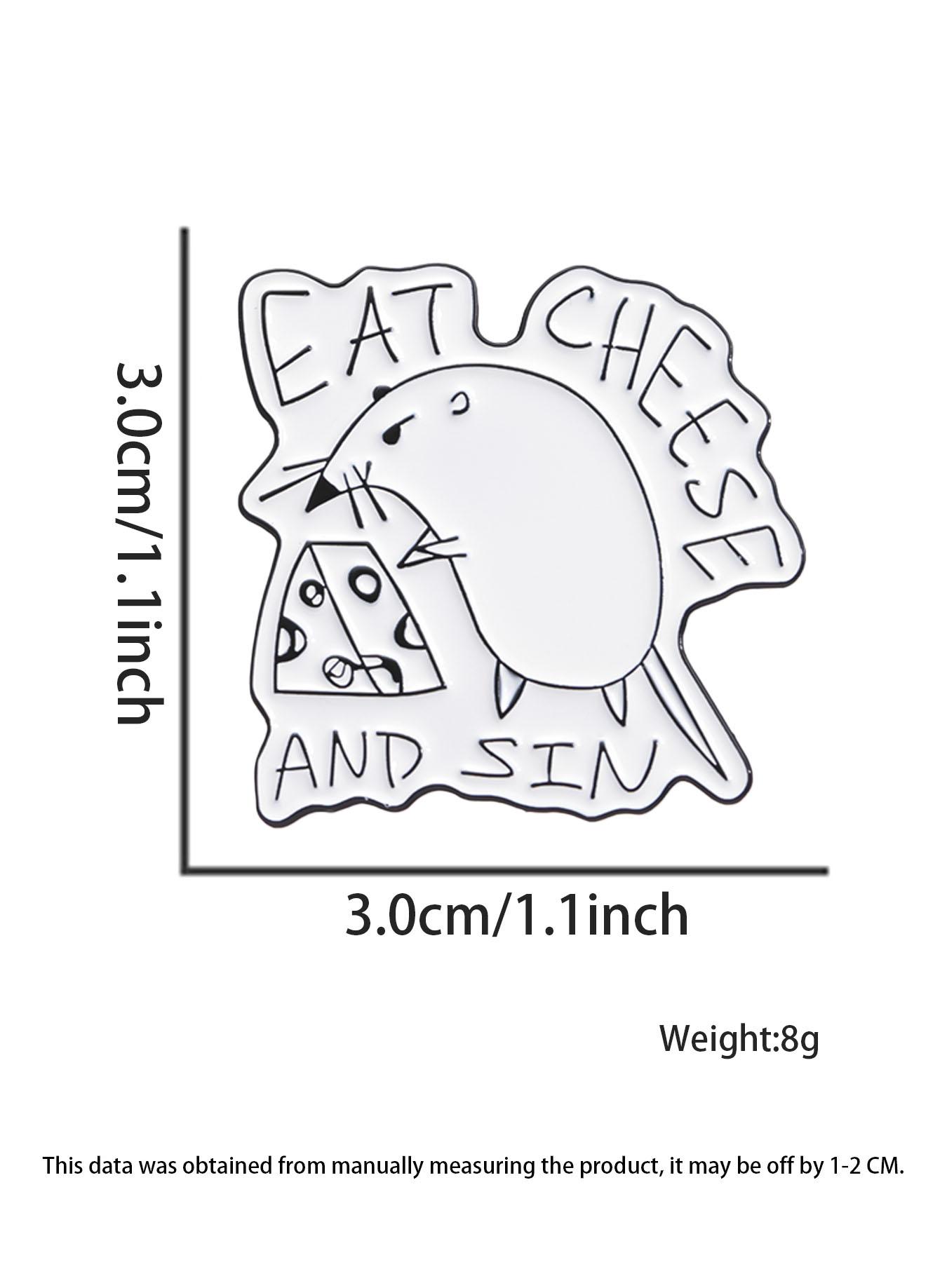 Cute Rat Design Brooch, Durable Metal Pins, Fashion Alloy Badge Jewelry for Backpack Hat Gift, Charms, Enamel Pin Suitable for Backpacks, Jeans, Scarves, Hats Decoration Fixed Buckle, Fashion Accessory