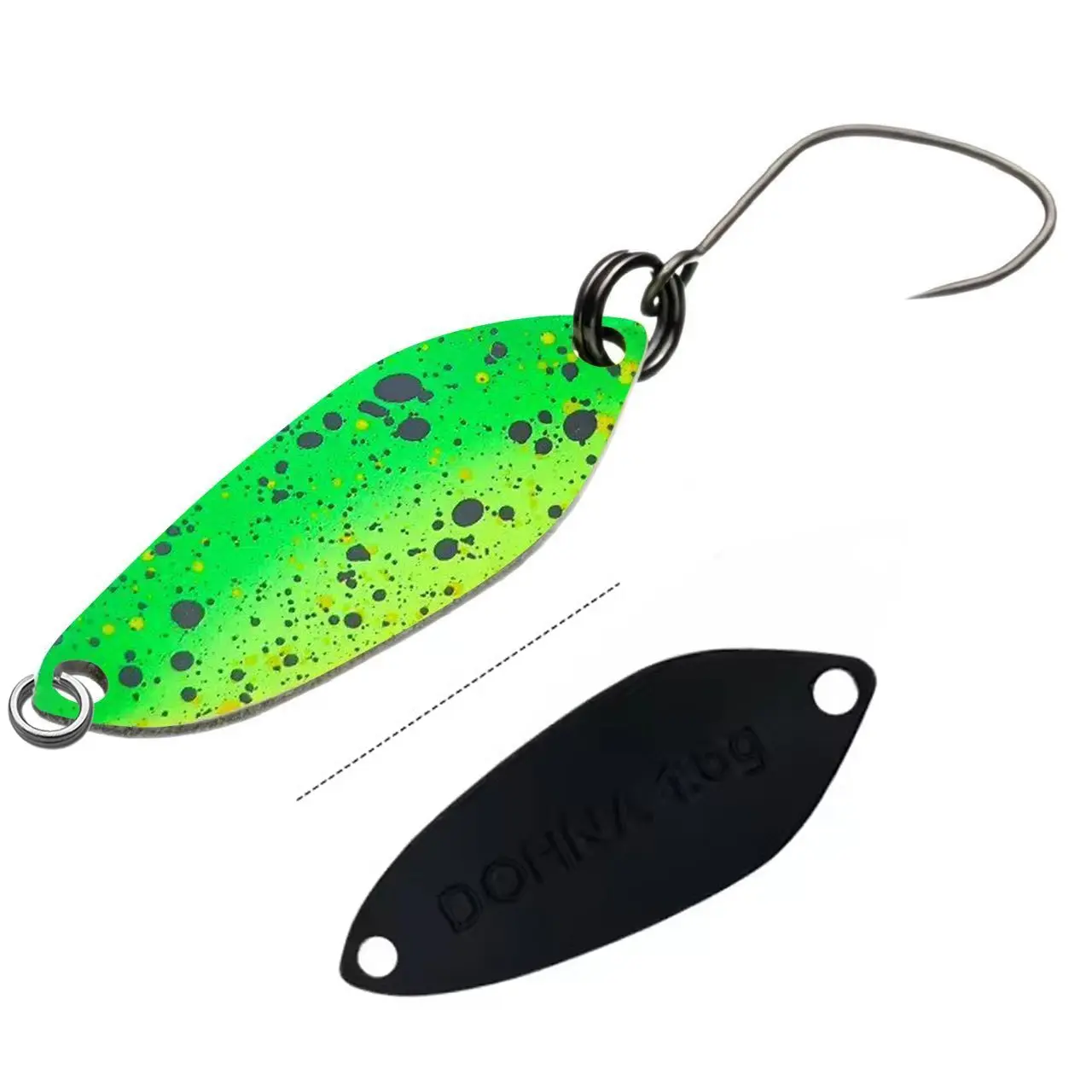 Dohna 1Piece Premium Japanese Design Fishing Lure 1.6g 2.7cm Colorful Pure Copper Metal Spoon Lure Fishing Spoons IStream Lake River Oceanfishing for Trout Pike Bass Whitefish Fishing