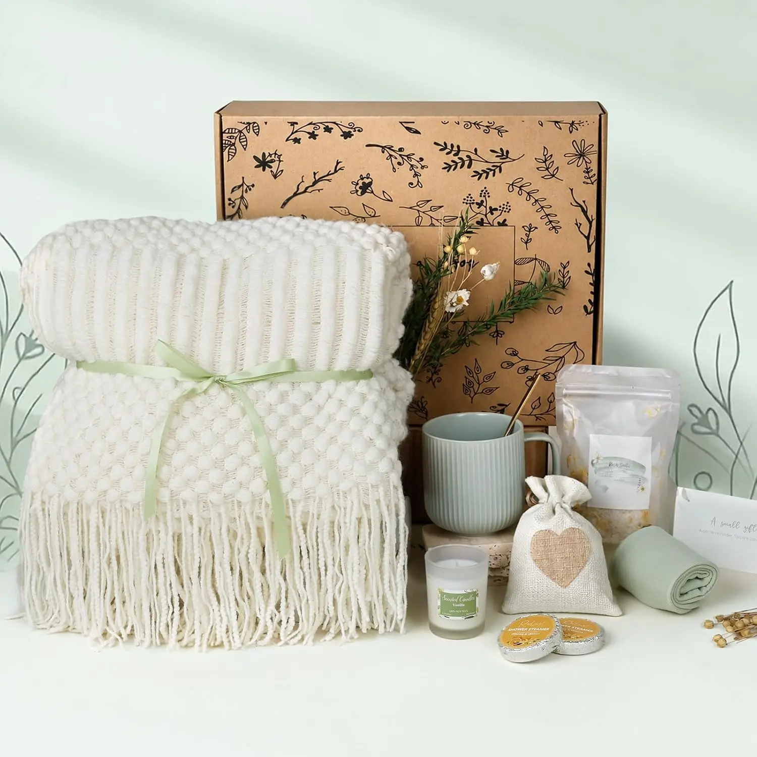 Get Well Soon  Basket- Relaxation, Birthday, Day /Self Care Package, After  , Sympathy  for Loss of Loved , Thinking of You  Set, Grief/Miscarriage  for Women
