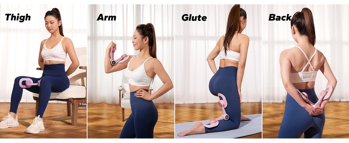 Thigh Trainer, Pelvic Floor Exercise Devices with Display Counter, Inner Thigh Exerciser for Women, Home Fitness Equipment for Hip/Leg/Butt