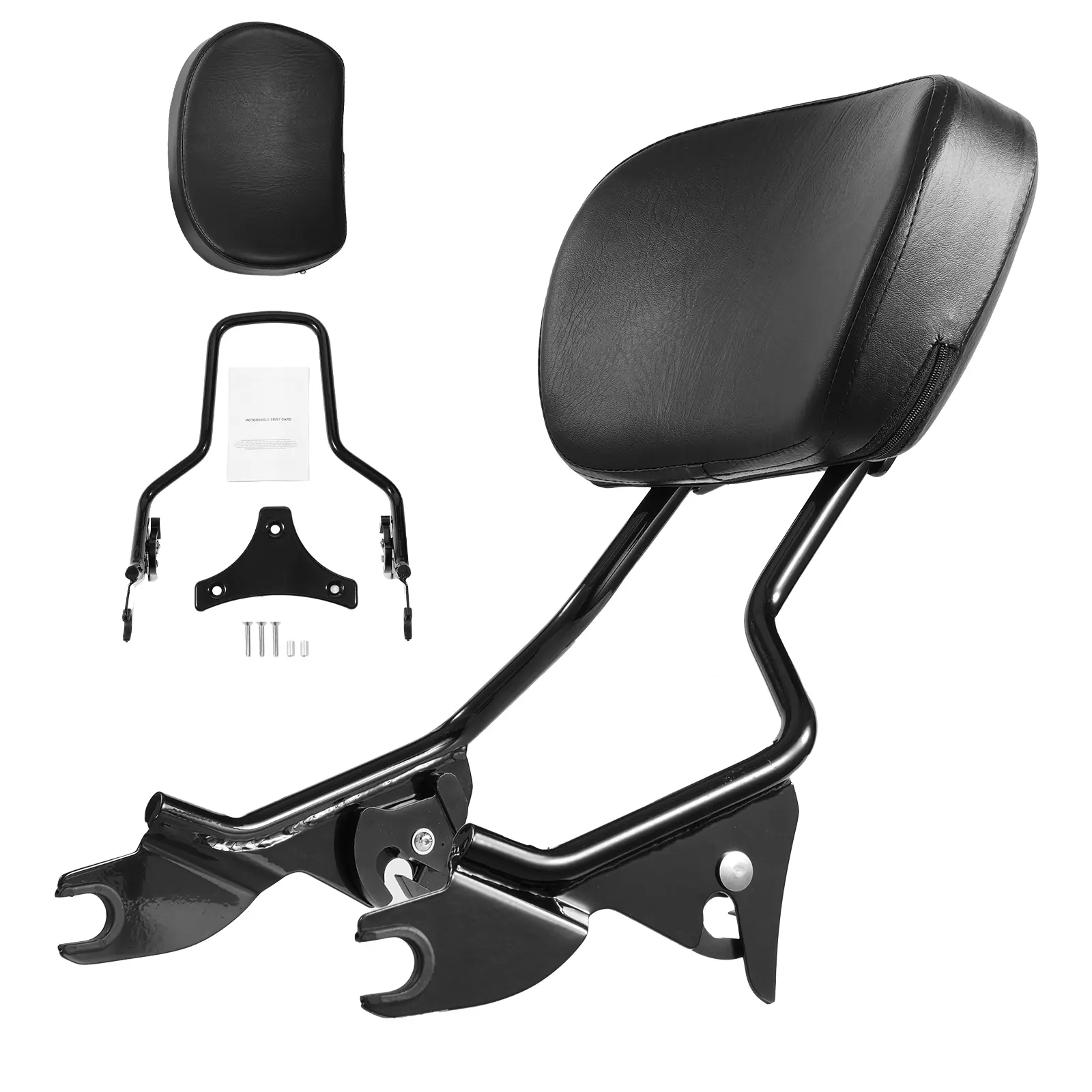 Detachable Motorcycle Passenger Backrest, Fits Harley-Davidson Touring Models 2009-2024, Wide Compatibility, Versatile Use, Easy Installation