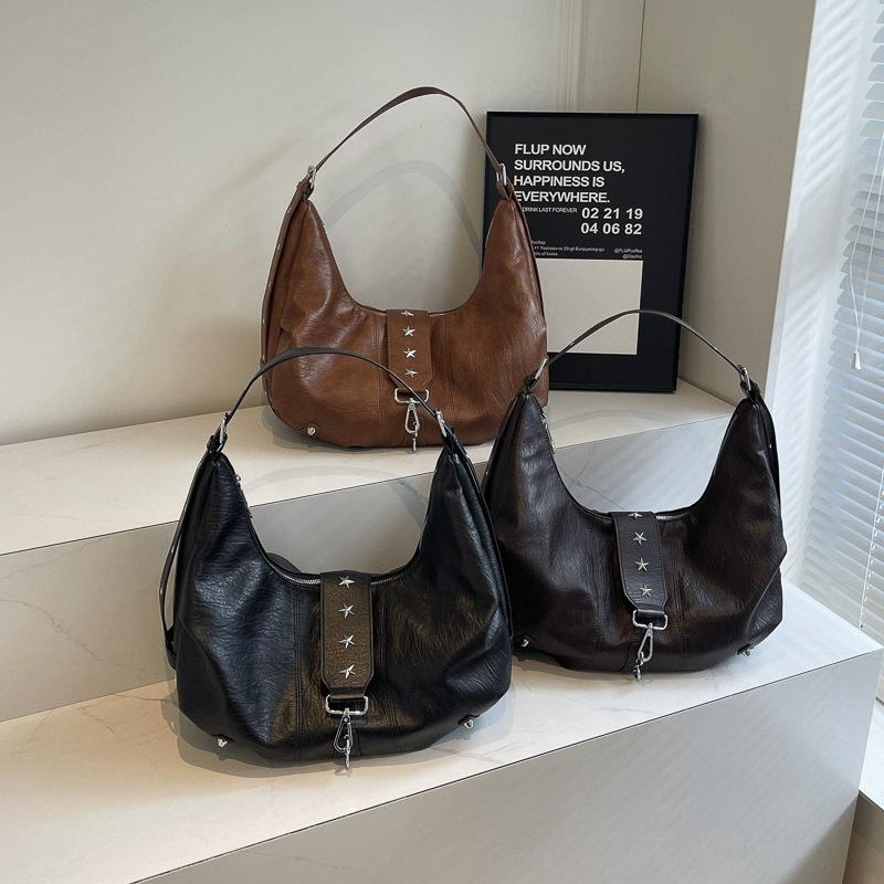 Large Capacity Bag for Women – Casual Fashionable Retro Crossbody Bag with Shoulder Strap – High-End Style Dumpling Bag Trend