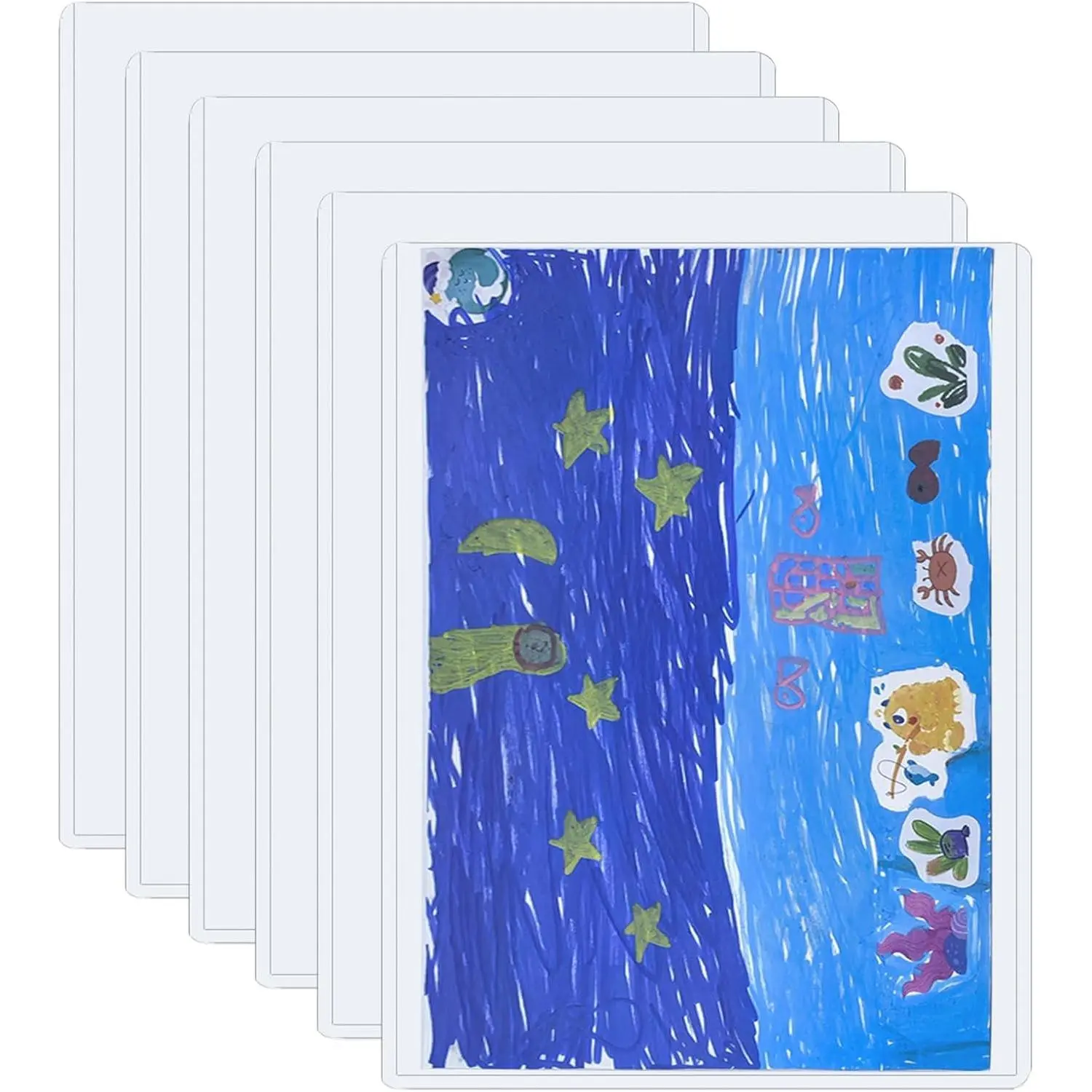 7 Pack 8.5 x 11 Inch Clear Rigid Plastic Page Protectors - Top Loaders for Photos, Documents, Contracts, Birth Certificates