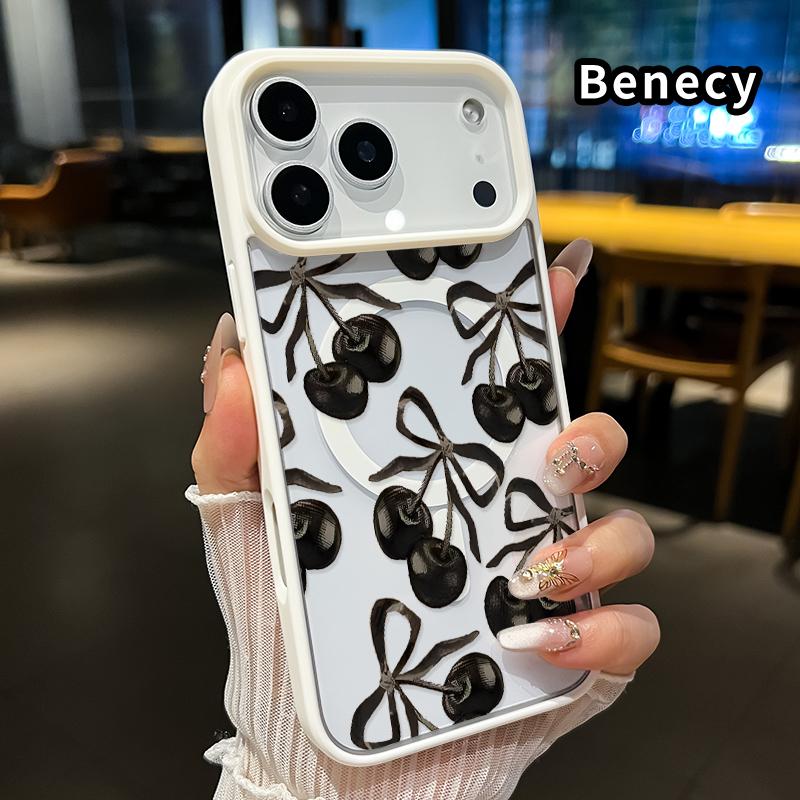 Cherry Bow Magnetic Phone Case for iPhone 17 Pro Max 17 Air 17 Pro 16 15 14 13 12 11 X XR 8 7 and Samsung Galaxy S24 S23 S22 S21 Clear Non Yellowing Shockproof Wireless Charging Compatible Cherry Bow Magnetic Phone Case for iPhone 17 Pro Max 17 Air 17 Pro 16 15 14 13 12 11 X XR 8 7 and Samsung Galaxy S24 S23 S22 S21 Clear Non Yellowing Shockproof Wireless Charging Compatible