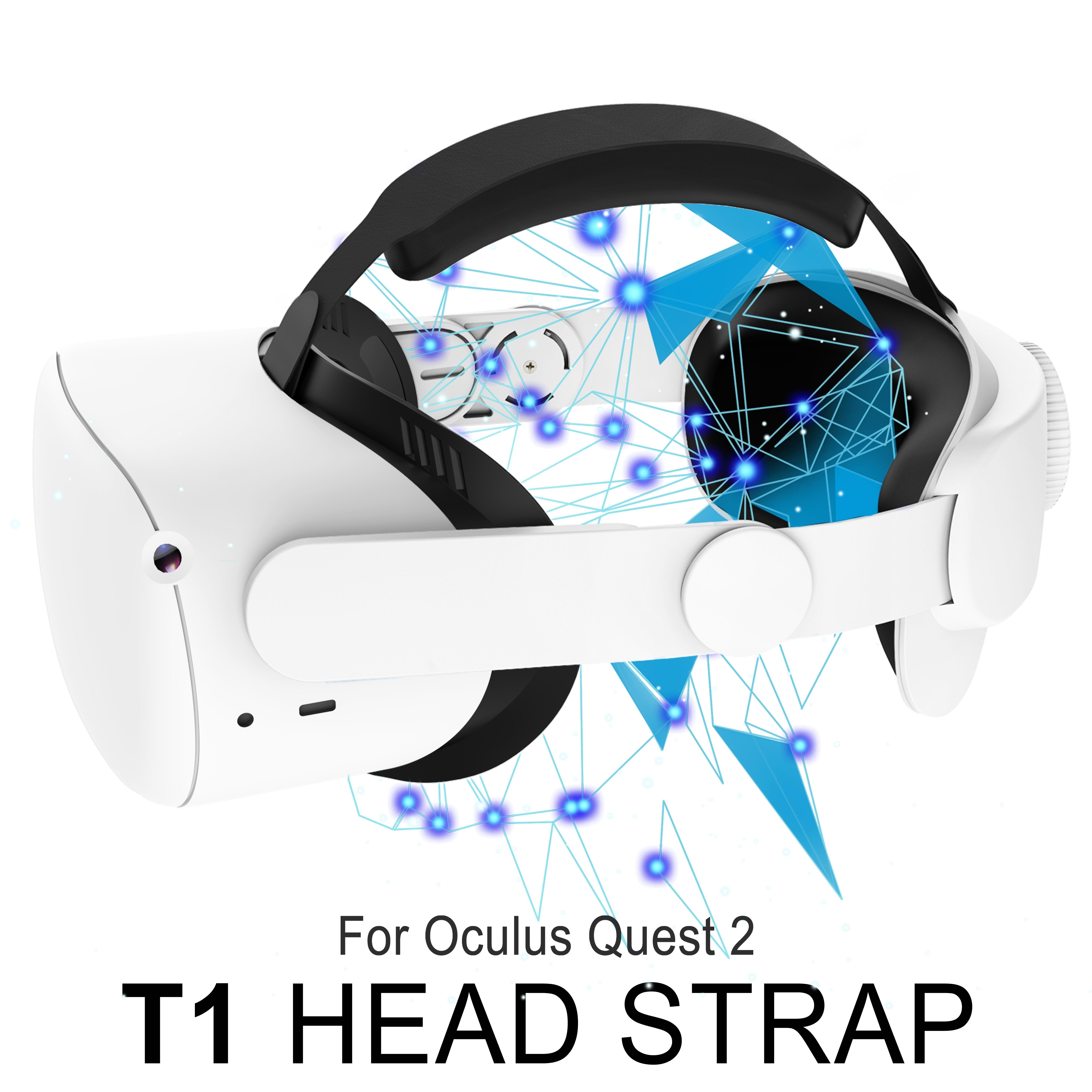 Head Strap Compatible with Oculus Quest 2, Meta Quest 2 Accessories Adjustable Elite Strap Replacement for Enhanced Comfort Support and Gaming Immersion in VR (Without Battery)White & Black Color Options smart ring ultrahuman