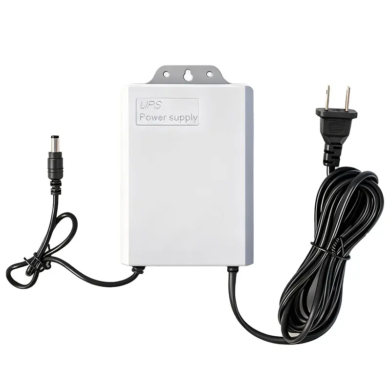 12V 2A Waterproof UPS Power Supply Rainproof Backup Power for Monitor and Router with Emergency Continuous Power