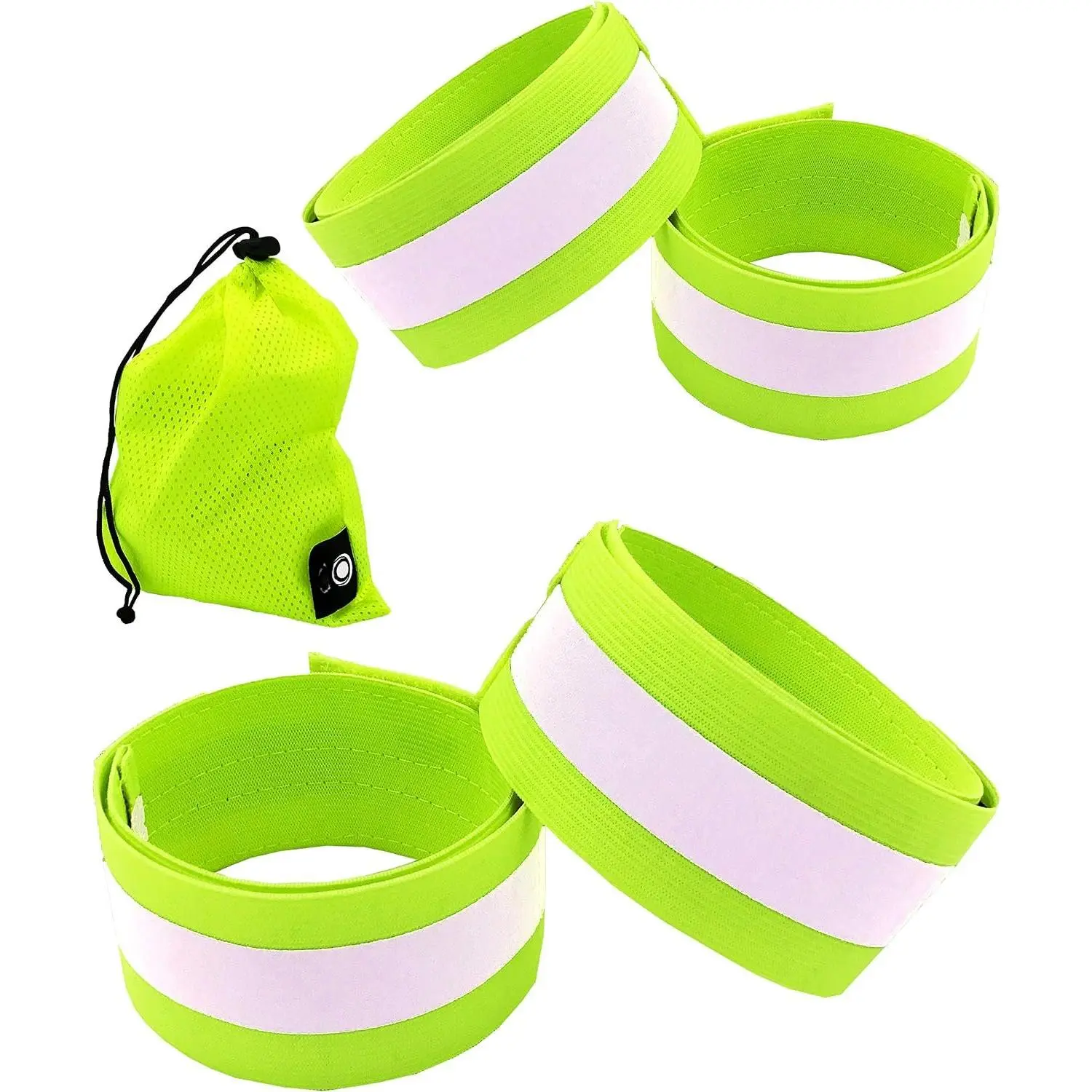Reflective Bands for Night Walking Reflective Arm Bands for Runners Reflective Wristbands Reflective Ankle Bands Cycling Reflective Running Gear  Pant  Strap  Pants Clips