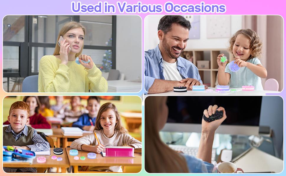 Squishy Fidget Toys,Cookie Taba Squishy Toys,Ultra-Soft Stress Relief Toys for Kids Adult,Sensory Toys with Cute Design,Anxiety Relief Party Favors