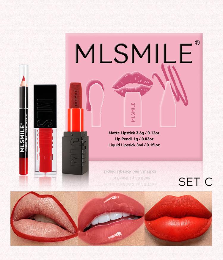 3-Piece Matte Lip Set – Lip Liner + Liquid Lipstick + Gloss, Smudge-Proof Transfer-Proof All-Day Wear, Complete Lip Combo for Every Look  lip gloss