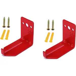 Fire Extinguisher Mount Wall Hook Bracket for Holding up to 20 lbs Extinguishers Suited for Large and Small Dry Chemical and Water Extinguishers