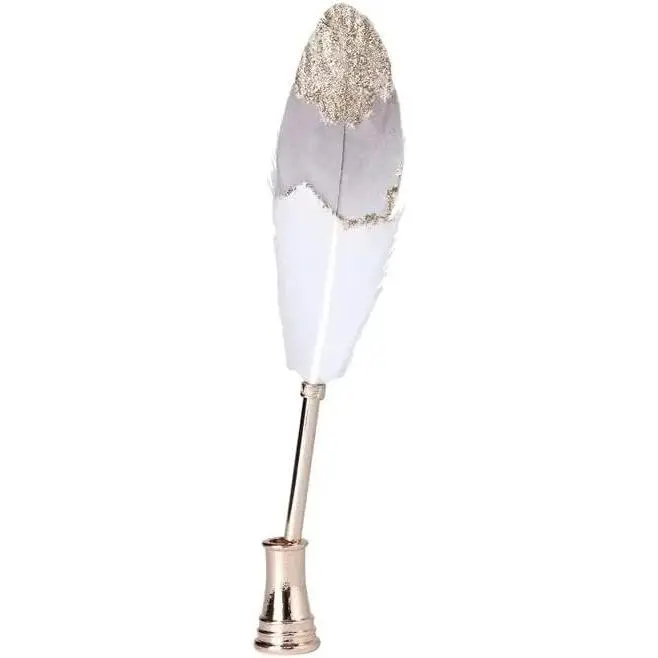Quill Pen  Stand Holder Ballpen Set, Office/School Accessories (Lavender )