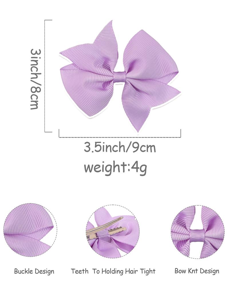Minimalist Solid Color Bow Design Hair Clips, 30pcs/set Cute Bow Decor Hair Clips, Colorful Hair Accessories for Girls, Fashion Hair Accessories for Kids
