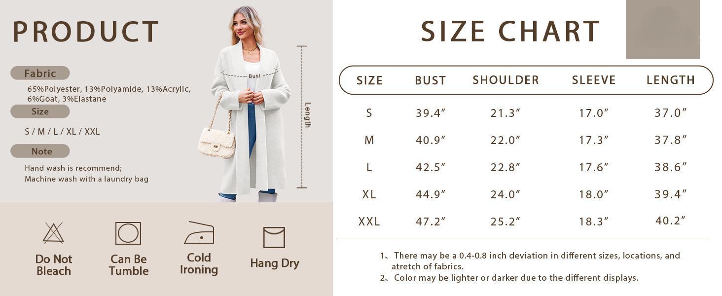 Imily Bela Womens Long Cardigan Sweaters Chunky Open Front Oversized Slouchy Knit Fall Trendy Coatigan Jackets SpringStatements