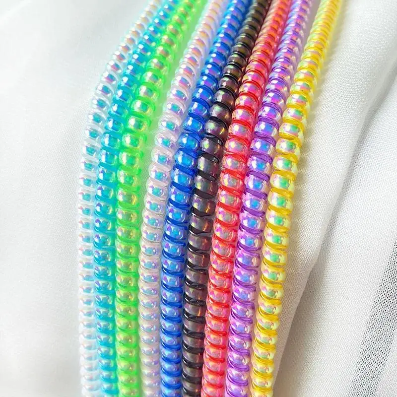 1-10Pcs Laser Fantasy Mermaid Telephone Data Protection Rope Color Advanced Environmental Protection Material Winding Cable