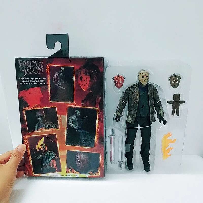 The 13th Figure Toys NECA Friday Freddy Jason Voorhees Blood Action Figure Jason Collectible Model Christmas Halloween Gifts