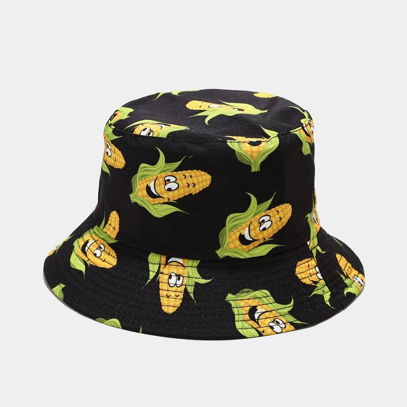 Wholesale bucket hat various vegetable pattern fisherman hat sun hat fedora hat pepper cucumber eggplant wholesale price панама