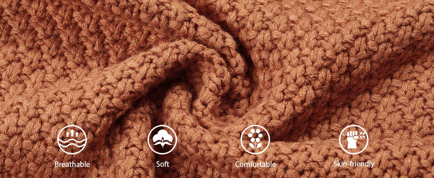 Saodimallsu Women's Open Front Chunky Knit Cardigan Loose Lantern Sleeve Oversized Sweater Coats SpringStatements