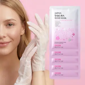 LAIKOU Sakura Niacinamide Hand Mask Pack, Premium Smoothing Hand Care Gloves with Collagen & Vitamin B5 for Radiant Glow, Gentle Nourishing Overnight Repair for All Skin Types