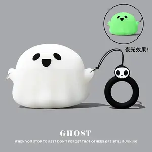 For Honor EarBuds X7 Case Cartoon Cute 3D Ghost Silicone Soft Case Shockproof Shell Case Protective Cover Sleeve Funda Housing