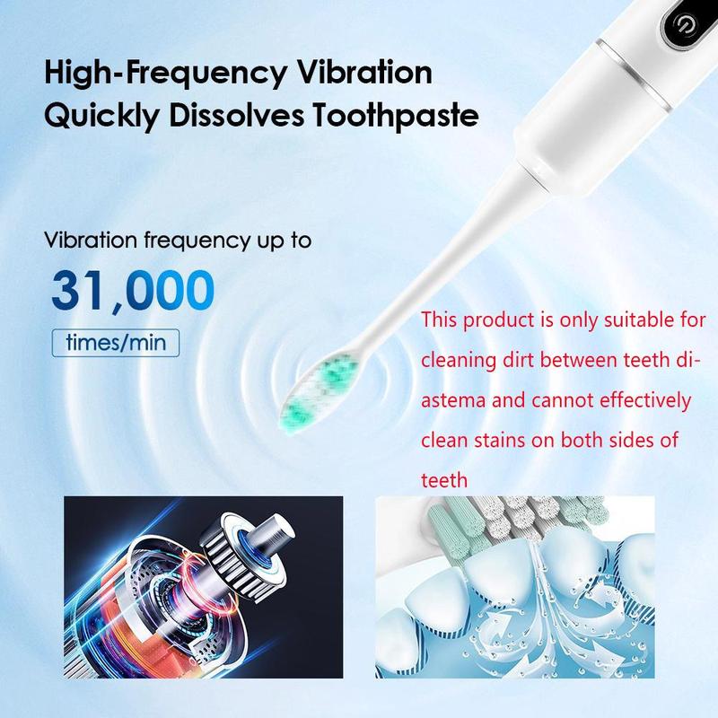6-speed Adjustment Electric Toothbrush with Replacement Brush Head, 1 Set Waterproof Type C Charging Deep Cleansing Protecting Gums Toothbrushes for Adults, Teeth Cleaner, Toothbrush Kit
