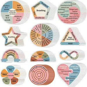 96 count Breath Calm  Sensory Stickers  Tactile Textured Mindfulness Sticker Fidget Silent Adhesive Sensory Strips for School Office Adult Teen  Tension Student Classroom