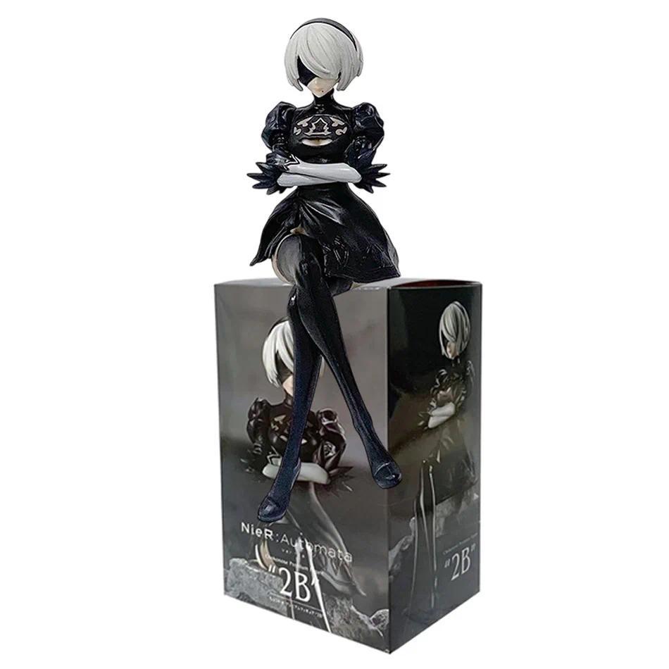 15Cm Anime Original SEGA Nier:automata Ver1.1A 2B Yorha No. 2 Type B Premium Chokonose Figure PVC Model Collectible Toys