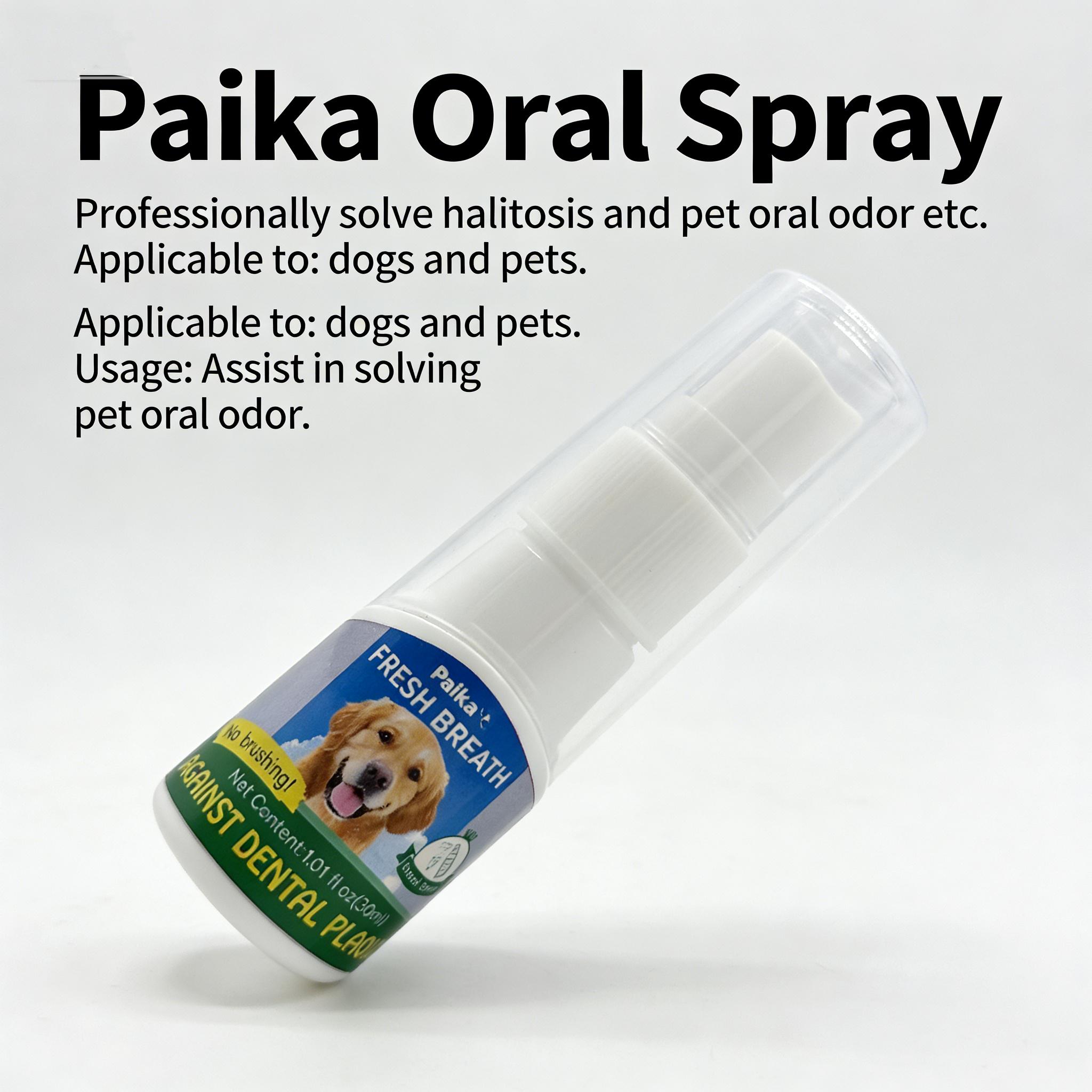 Paika Pet Dog Oral Spray, Liquid Mouth Care for Dogs, Single Item Pack, Ca Prop 65 Compliant, No Harmful Chemicals