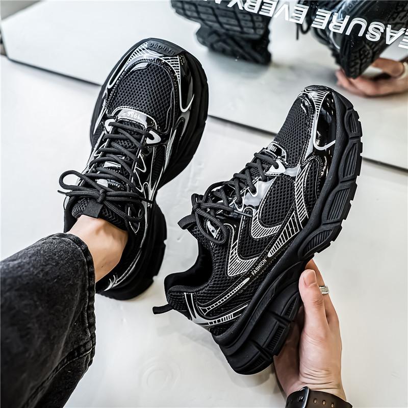 UYCEKK Men's Summer Casual Sports Breathable Thick-Soled Running Shoes for Teenagers