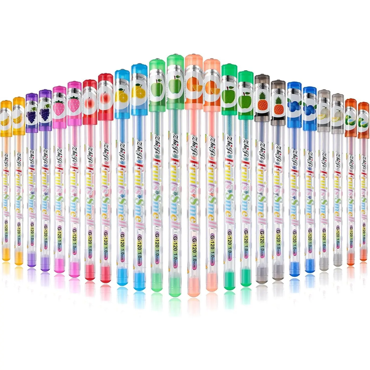 72 count Scented Glitter Gel Pens Multicolor Fun Cute Fruit Scented Pens for Arts Crafts Stationery Supplies