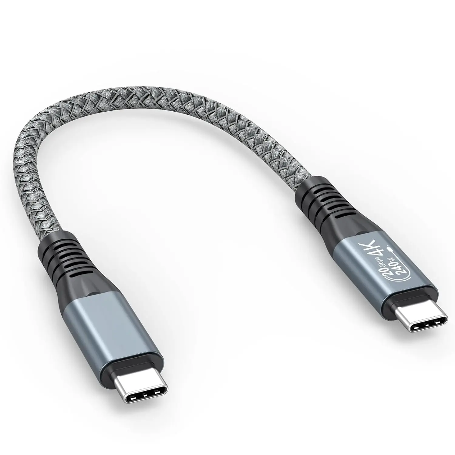 Short USB C Data  6 inch with USBC 3.2 Gen 2 20Gbps High Speed Data Transfer & 240W PD  & 4K@60Hz Video USB-C to Type C Cord for Portable SSD Power  Docking Station Laptop Phone