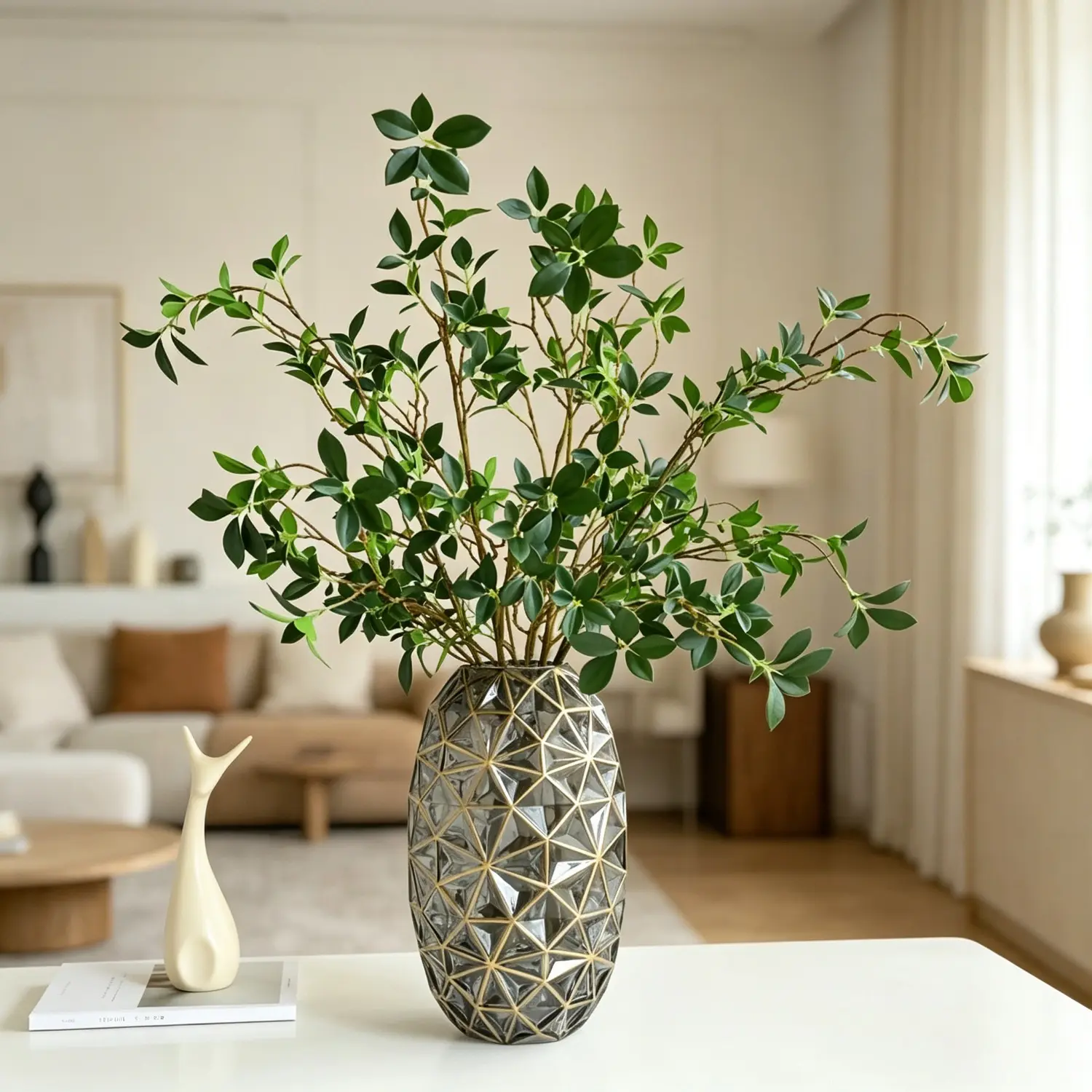 5 pieces of handcrafted magnolia leaf decorations - decorative plant leaves, artificial branches and leaves for home decoration, studio decoration, bedroom and living room decoration, warm home gifts