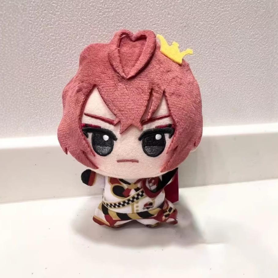 Twisted-Wonderland 10cm Riddle Rosehearts Cotton Doll - Chibi Stuffed Toy Print Keychain Pendant Gift