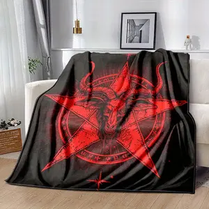 Baphomet Print Blanket Soft Blanket for Living Room Sofa Office Bed And Travelling Birthday Holiday Gift