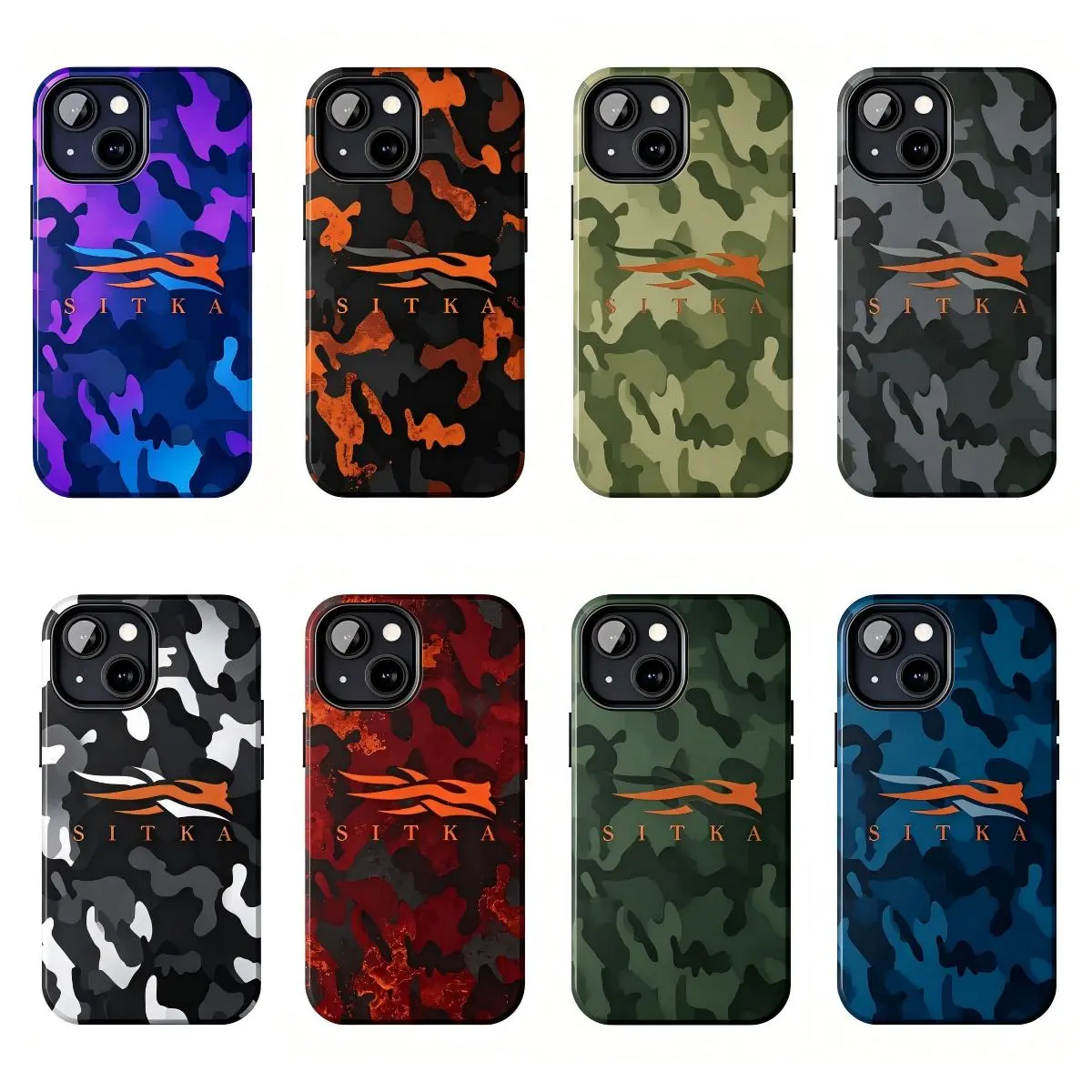 SITKA Camo Hunting Smartphone Casing, Military Tactical Graphic Print Protective Cover, Outdoor Gear for iPhone 11–17 Pro Max/Plus & Samsung Galaxy S23–S25 Series Phone Accessories with Device Protection